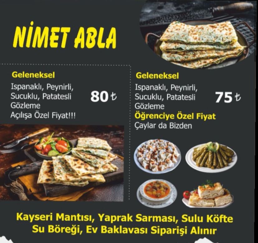 Nimet Abla Yufka Gözleme Kahvaltı Salonu